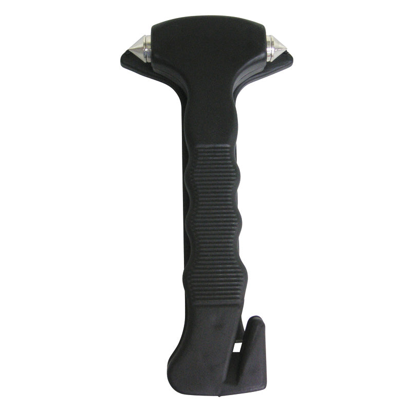 AutoStyle, Martillo de emergencia con cuchillo de seguridad - Negro - incl. soporte