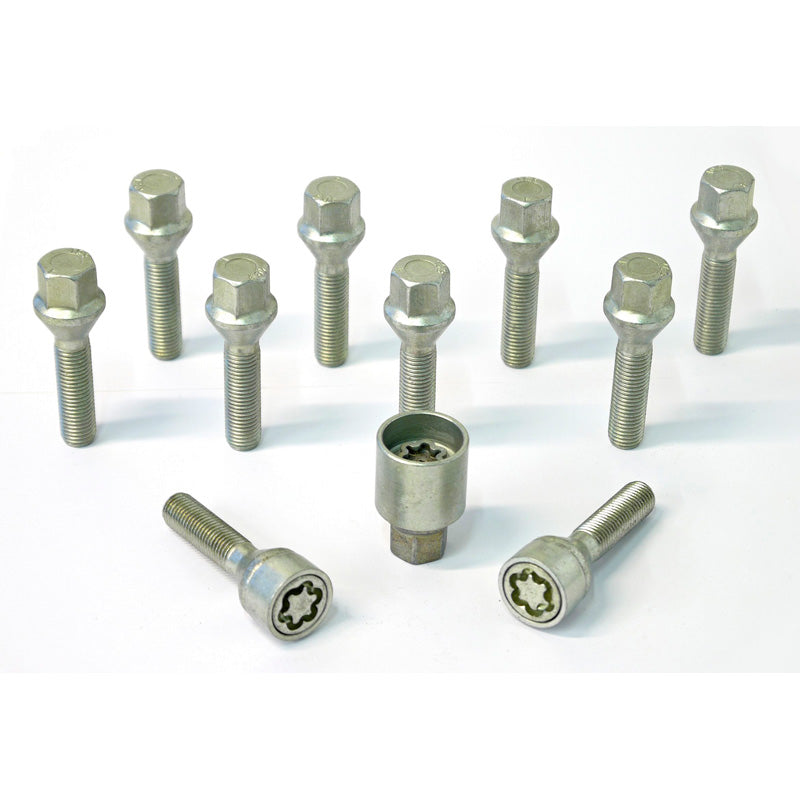 H&R, wielboutset met conische kop M12x1.50 - lengte 48mm - 10 stuks - incl. wielsloten