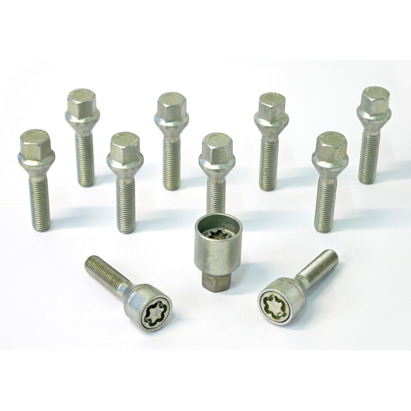 H&R, wielboutset met conische kop M12x1.50 - lengte 50mm - 10 stuks - incl. wielsloten