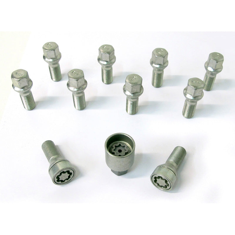 H&R, wielboutset conische kop M14x1.25 - lengte 28mm - 10 stuks - incl. wielsloten