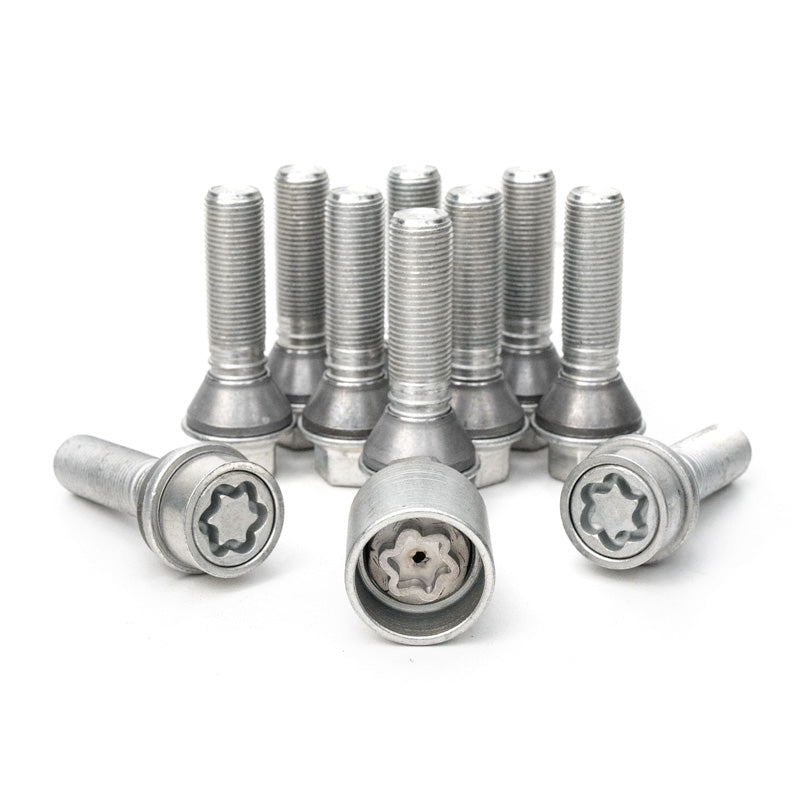 H&R, wielboutset conische kop met beweegbare conus M14x1.25 - lengte 28mm - 10 stuks (bijv. geschikt voor BMW) - incl. wielsloten