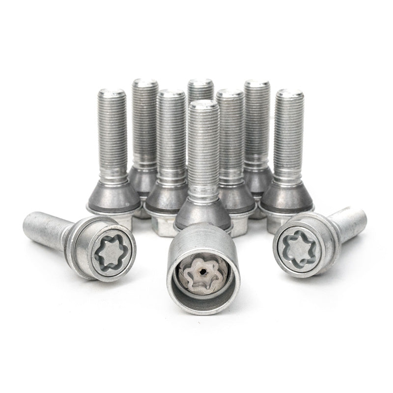 H&R, wielboutset met conische kop en beweegbare conus M14x1.25 - lengte 41mm - 10 stuks (bijv., past op BMW) - incl. wielsloten