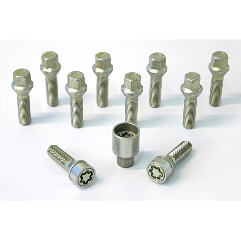 H&R, Wheel bolt Set Taper-Head M14x1.50 - length 35mm - 10 pcs. - incl. wheel locks