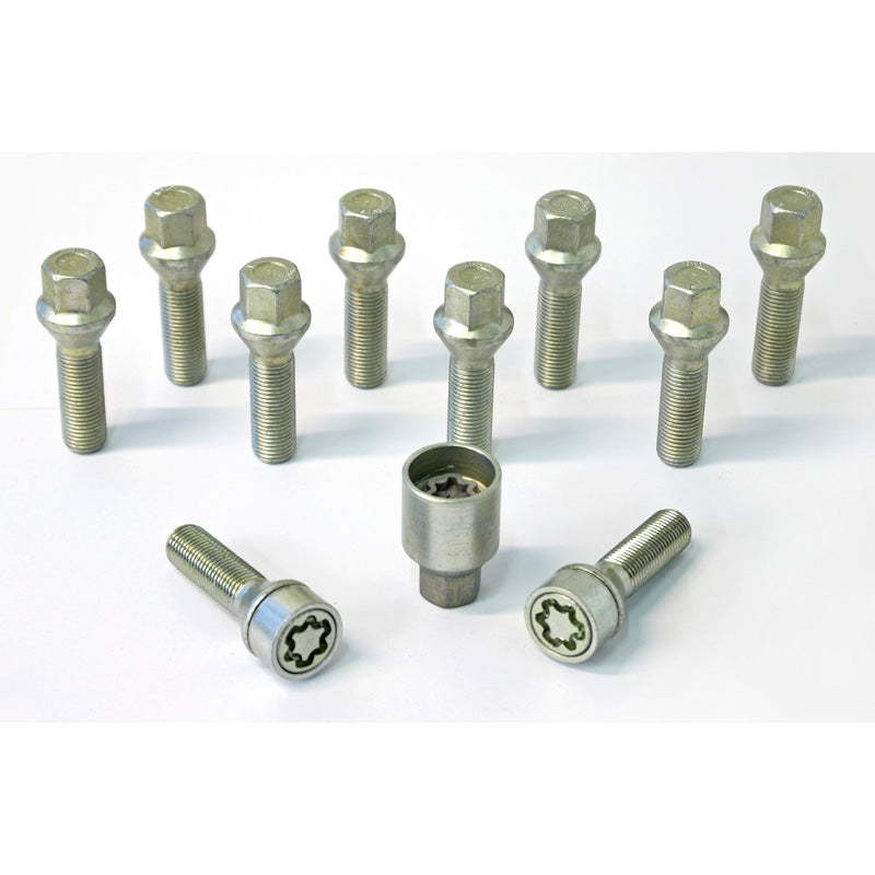 H&R, Wheel bolt Set Taper-Head M14x1.50 - length 38mm - 10 pcs. - incl. wheel-locks