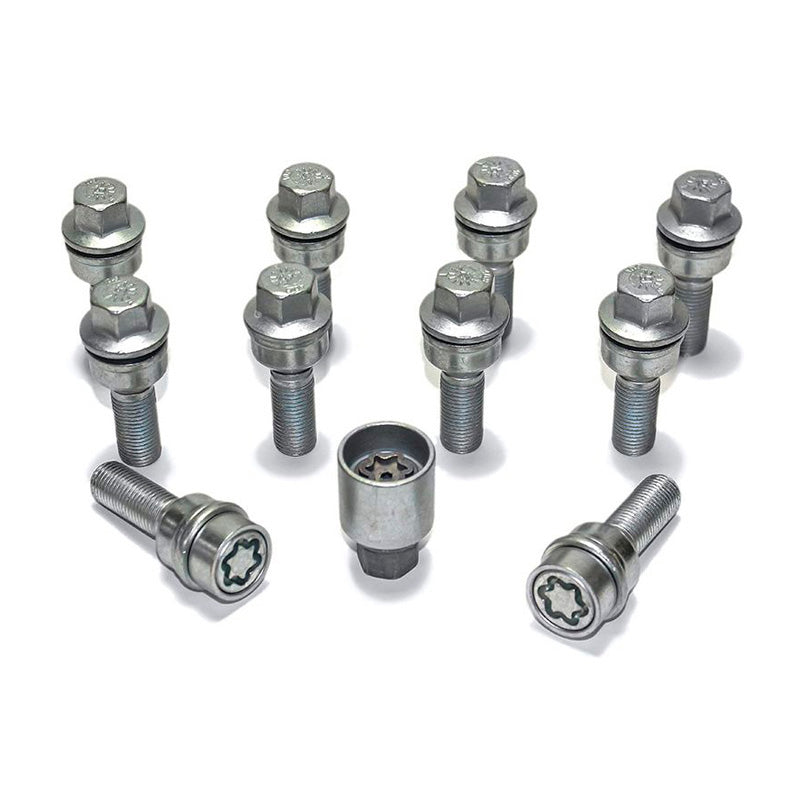 H&R, Sada šroubů kol Round-Head s pohyblivým kuželem R13 M14x1.50 - délka 45mm - 10 ks. (např. vhodné pro Audi S5) - včetně pojistných šroubů kol