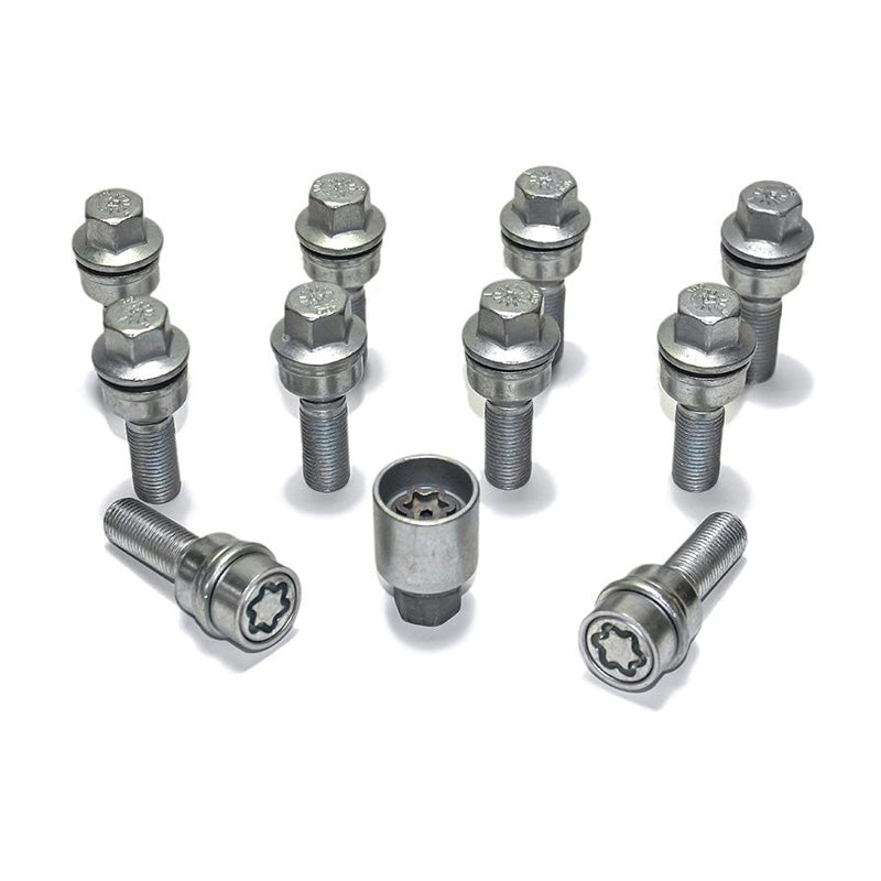 H&R, set bulloni ruota Testa tonda con cono mobile R14 M14x1.50 - lunghezza 48mm - 10 pz. (es. adatto a Audi Q3, Q5) - incl. antifurti ruota