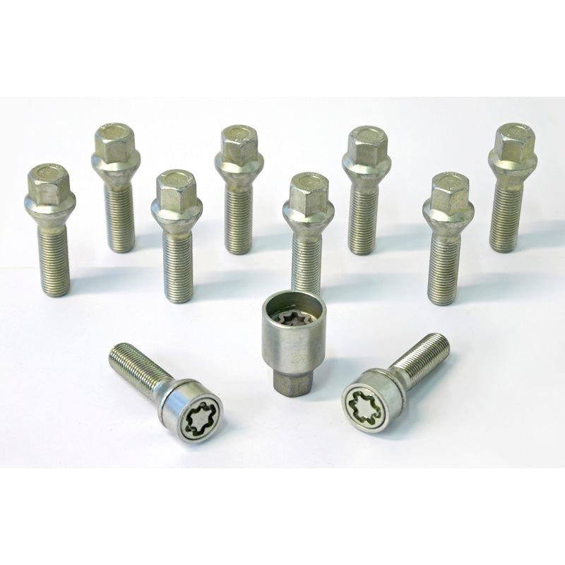 H&R, Wheel bolt Set Taper-Head M14x1.50 - length 50mm - 10 pcs. - incl. wheel-locks