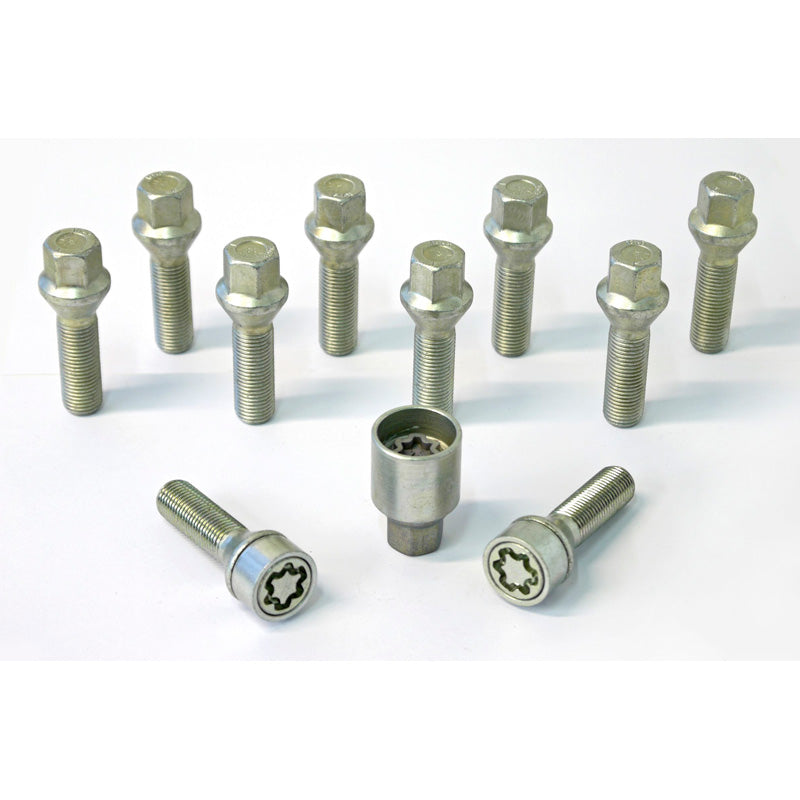 H&R, Wheel bolt Set Taper-Head M14x1.50 - length 55mm - 10 pcs. - incl. wheel locks