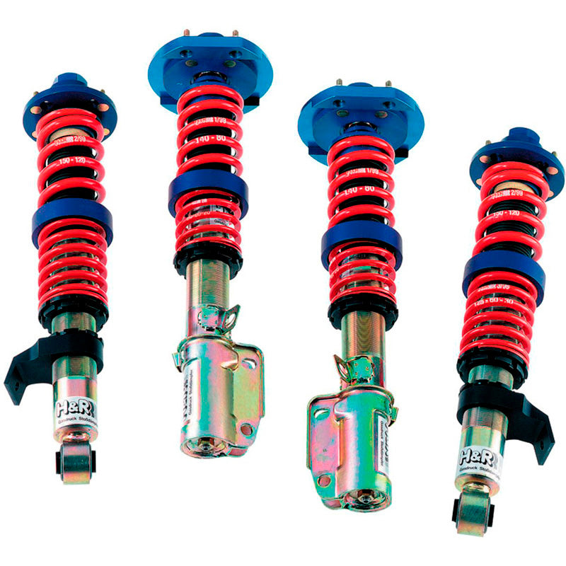 H&R, Kit de coilovers monotubo, compatible con Volkswagen Transporter T5 2003- FA50-80/RA40-70mm & T6 2015- FA50-80/RA40-70mm & T6.1 2020- FA65-90/RA60-80mm (Strut Clamp Bracket)