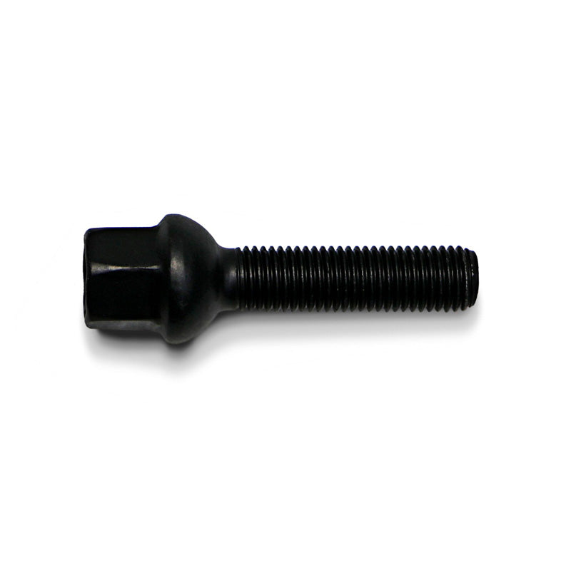 H&R, Wheel bolt Round-Head R12 M12x1.50 - length 28mm - Black (e.g., fits Mercedes)