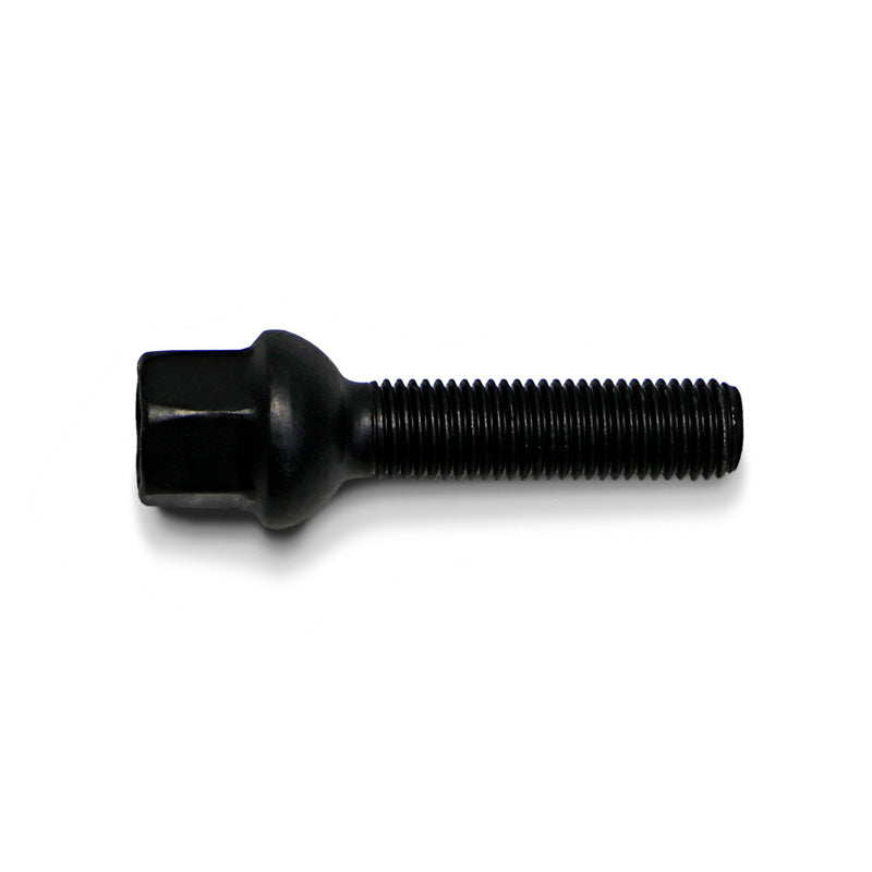 H&R, Wheel bolt Round-Head R12 M12x1.50 - length 45mm - Black (e.g., fits Mercedes)