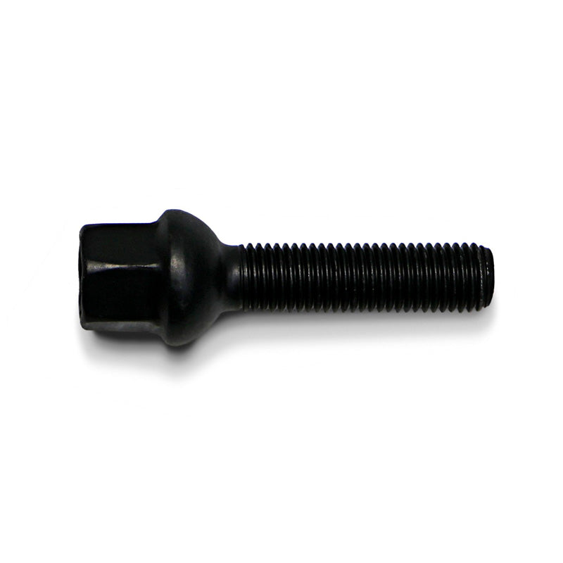 H&R, Wheel bolt Round-Head R12 M12x1.50 - length 47mm - Black (e.g., fits Mercedes)