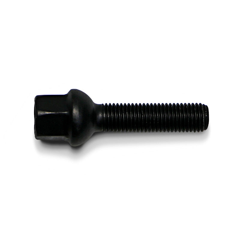 H&R, Vis de roue à tête ronde R12 M12x1.50 - longueur 50mm - Black (par ex., convient à Mercedes)