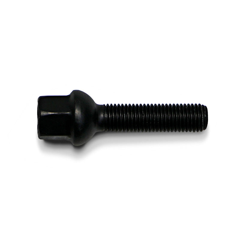 H&R, Wheel bolt Round-Head R12 M12x1.50 - length 52mm - Black (e.g., fits Mercedes)