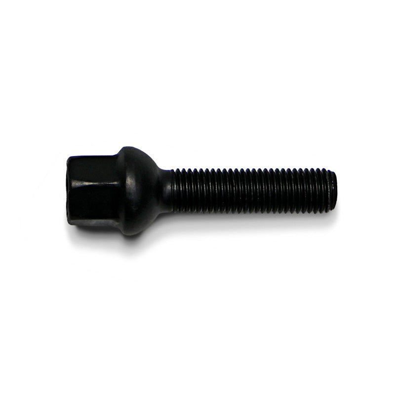 H&R, Boulon de roue à tête ronde R12 M12x1.50 - longueur 55mm - noir (p. ex., convient pour Mercedes)