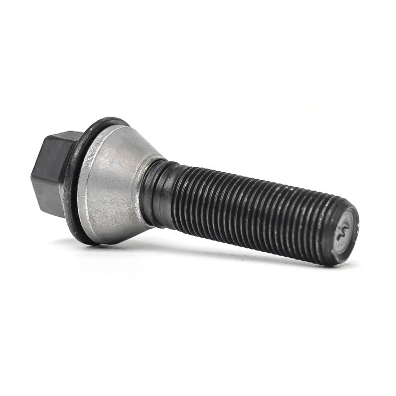 H&R, Boulon de roue à tête conique avec cône mobile M14x1.25 - longueur 28mm - noir (p. ex., convient pour BMW)