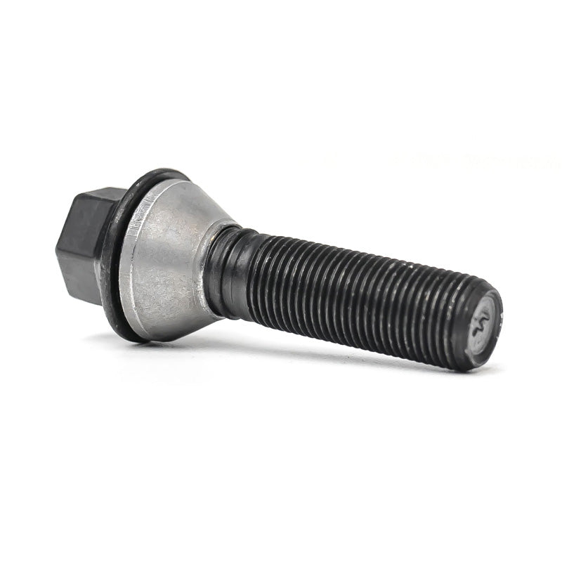 H&R, Wheel bolt Taper-Head with movable cone M14x1.25 - length 31mm - Black (e.g., fits BMW)