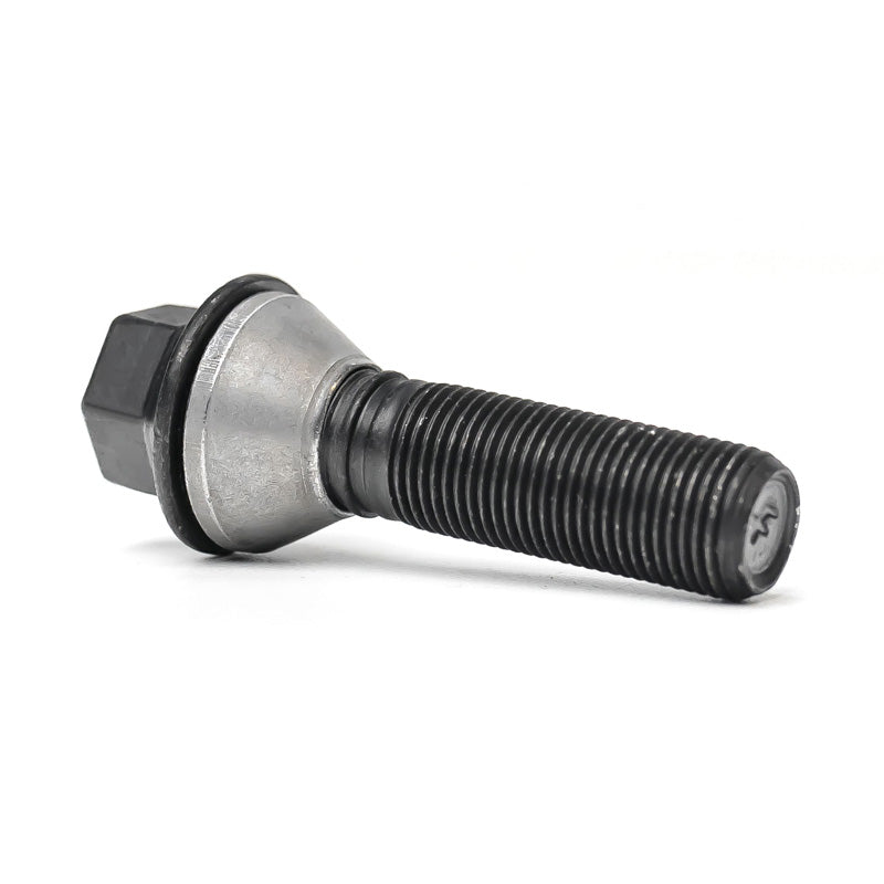 H&R, Wheel bolt Taper-Head with movable cone M14x1.25 - length 41mm - Black (e.g., fits BMW)