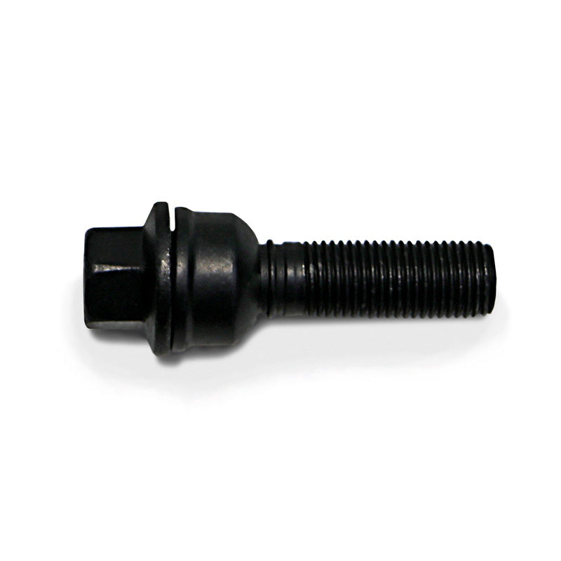 H&R, tornillo de rueda de cabeza redonda con cono móvil R14 M14x1.50 - longitud 32mm - Negro (p. ej., apto para Audi Q3, Q5)