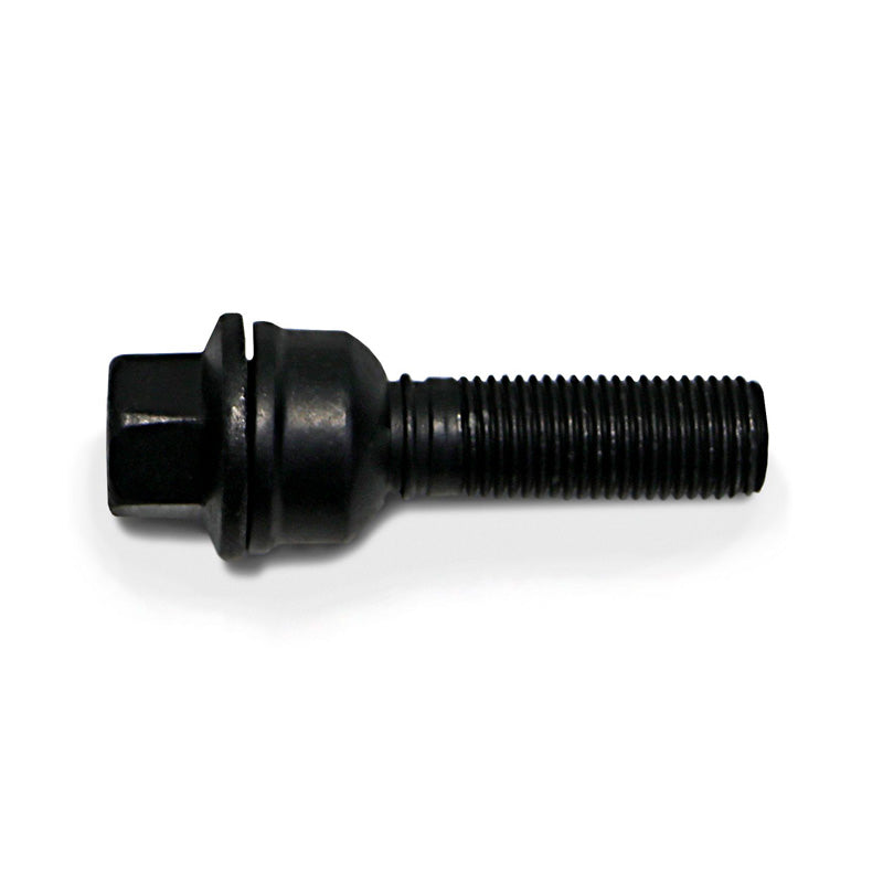 H&R, Perno de rueda de cabeza redonda con cono móvil R14 M14x1.50 - longitud 35mm - Negro (p. ej., compatible con Audi Q3, Q5)