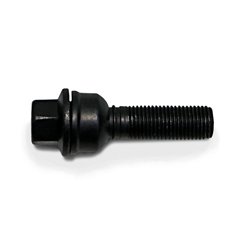 H&R, Perno de rueda de cabeza redonda con cono móvil R14 M14x1.50 - longitud 42mm - Negro (p. ej., para Audi Q3, Q5)