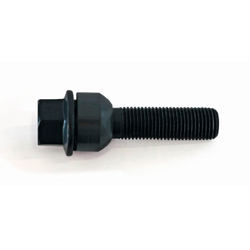 H&R, Wheel bolt Round-Head with movable cone R14 M14x1.50 - length 54mm - Black (e.g., fits Porsche)