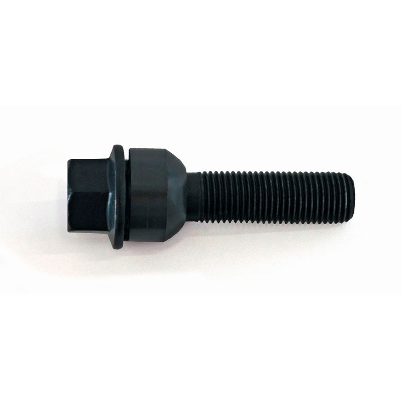 H&R, Wheel bolt Round-Head with movable cone R14 M14x1.50 - length 74mm - Black (e.g., fits Porsche)