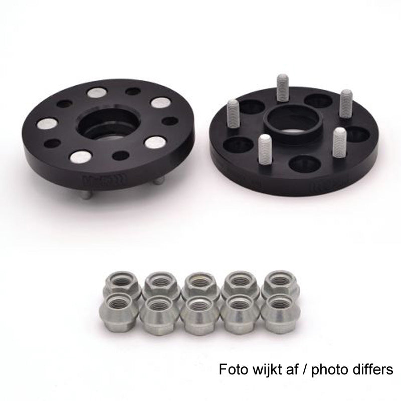 H&R, set distanziali ruota DRM-System 30mm per asse - interasse fori 5x114,3 - mozzo 67,1mm - misura bullone M12x1,5, adatto a Hyundai/Kia/Mazda - Nero