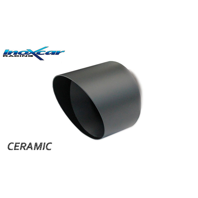 InoXcar, scarico sportivo, adatto per Audi A1 (8X) 1.6 TDI 90hp 1x100mm Ceramica nera