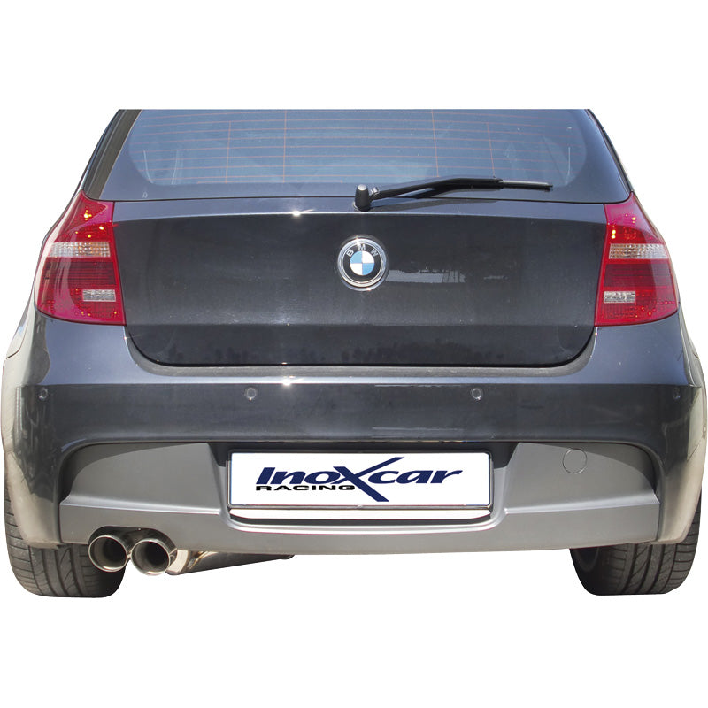InoXcar, escape deportivo, compatible con BMW 1-Series E87 116i/118i 2004- 2x80mm Racing
