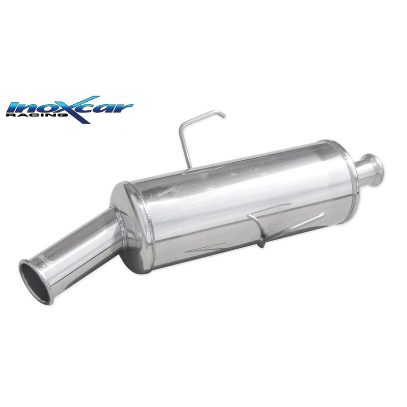 InoXcar, Sport exhaust, fits Citroën Saxo 1.6 16v VTS 118hp 1999- 1x76mm Retro Style