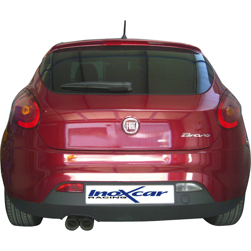 InoXcar, Sportsudstødning, passer til Fiat Bravo 1.4 T-Jet Sport (150HP) 2007- 2x80mm Racing