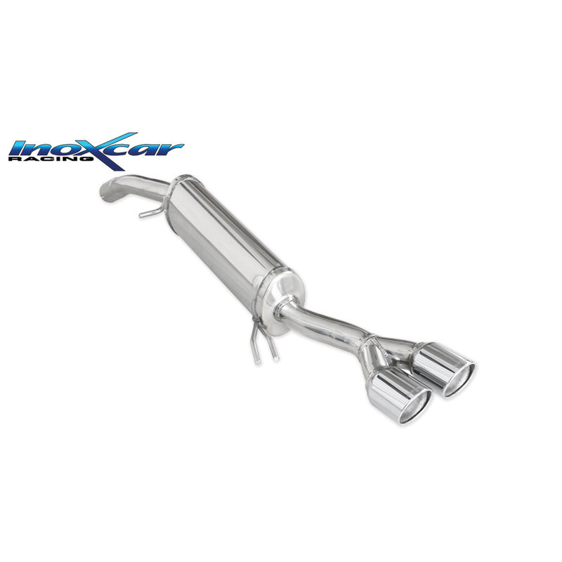 InoXcar, scarico sportivo, adatto a Fiat New Bravo (198) 1.4 T-Jet Sport 150hp 2007- 2x80mm X-Race