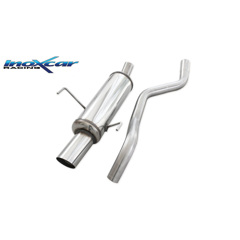 InoXcar, escape deportiva, compatible con Fiat Punto (188) 1.8 16v HGT 131hp 1999-2003 1x90mm Rally