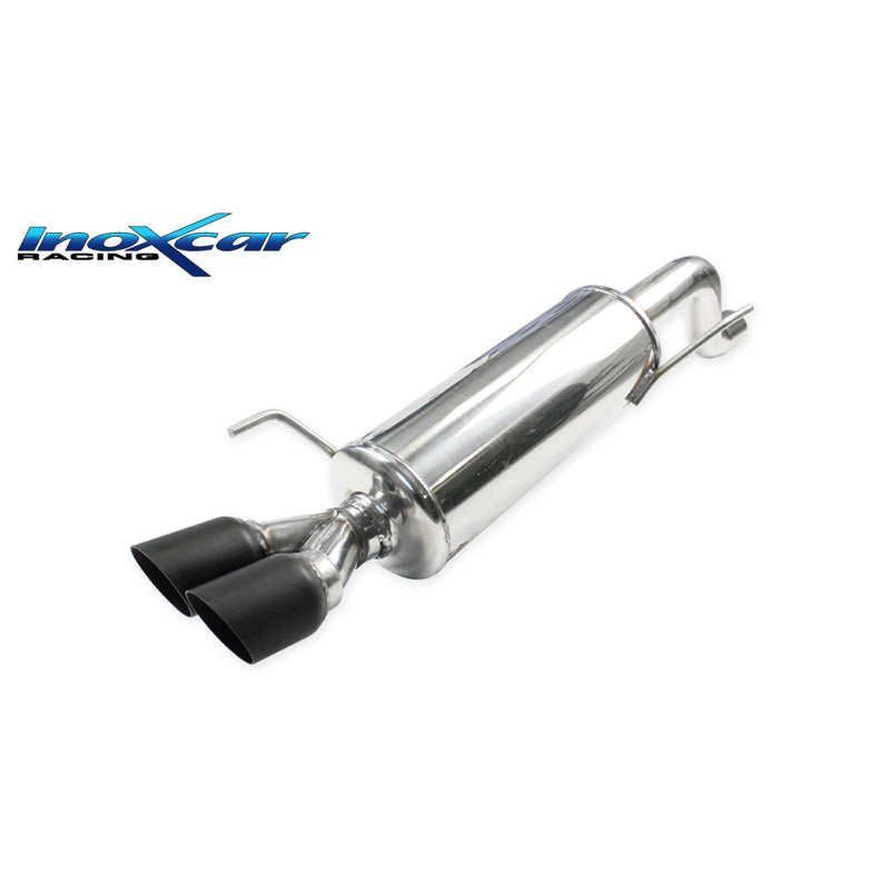 InoXcar, Scarico sportivo, adatto a Fiat Grande Punto 1.4 T-Jet (155HP) 2007- 2x76mm Ceramic Black (Ø55mm)