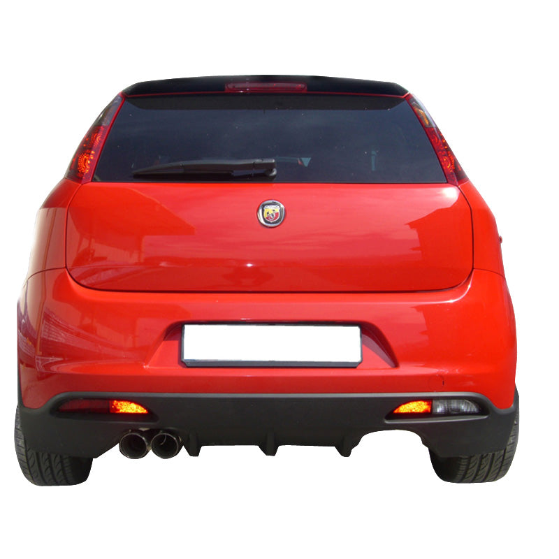 InoXcar, scarico sportivo, adatto a Fiat Grande Punto 1.4 Turbo Abarth 2006- 2x80mm