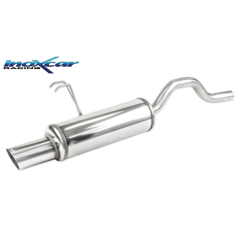 InoXcar, escape deportivo, compatible con Fiat Punto (188) 1.2 60hp 1999-2003 1x90mm Rally