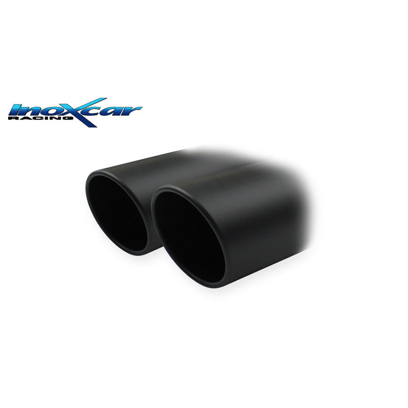 InoXcar, scarico sportivo, compatibile con Ford Fiësta VII ST 200 1.6 200hp 2013- Ø 54 2x80mm X-Race Black Matt