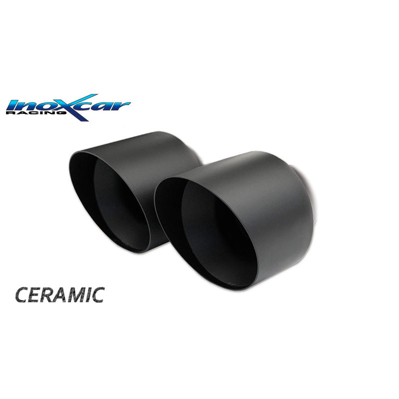 InoXcar, échappement sport, convient à Mini R56 1.6 Cooper S (184HP) 2011- Ø55mm 2x80mm Ceramic Black