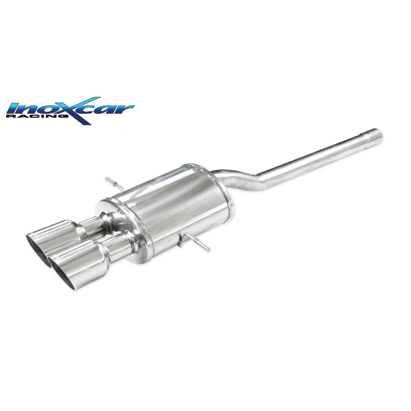 InoXcar, scarico sportivo, adatto a Mini R56 1.6 Cooper S 184hp 2011- 2x100mm da corsa