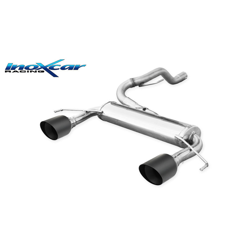 InoXcar, Dual sports exhaust, fits Opel Corsa D OPC 1.6T Nurburgring (210HP) 2012- Ø54,5mm Left/Right 100mm Ceramic Black