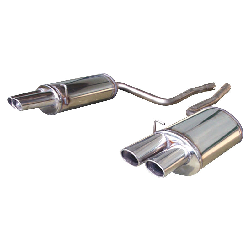 InoXcar, Dual sports exhaust, fits Audi S4 4.2 V8 2004- Left/Right 76mm