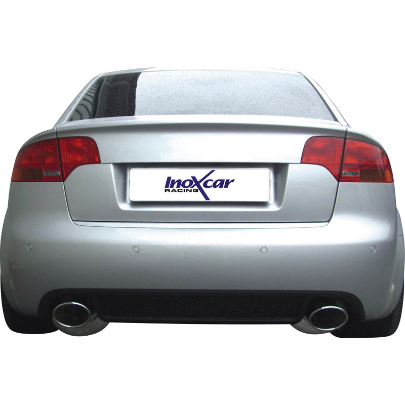 InoXcar, Dual sports exhaust, fits Audi RS4 4.2 V8 2006- Left/Right 150x105mm Oblong