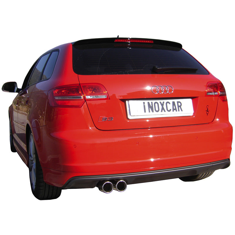 InoXcar, Sports exhaust, fits Audi S3 8P Sportback 2.0TFSi (265HP) 2008- 2x80mm