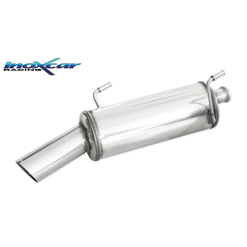 InoXcar, sportuitlaat, past op Peugeot 206 1.4 75hp 2001-2006 1x90mm Rally