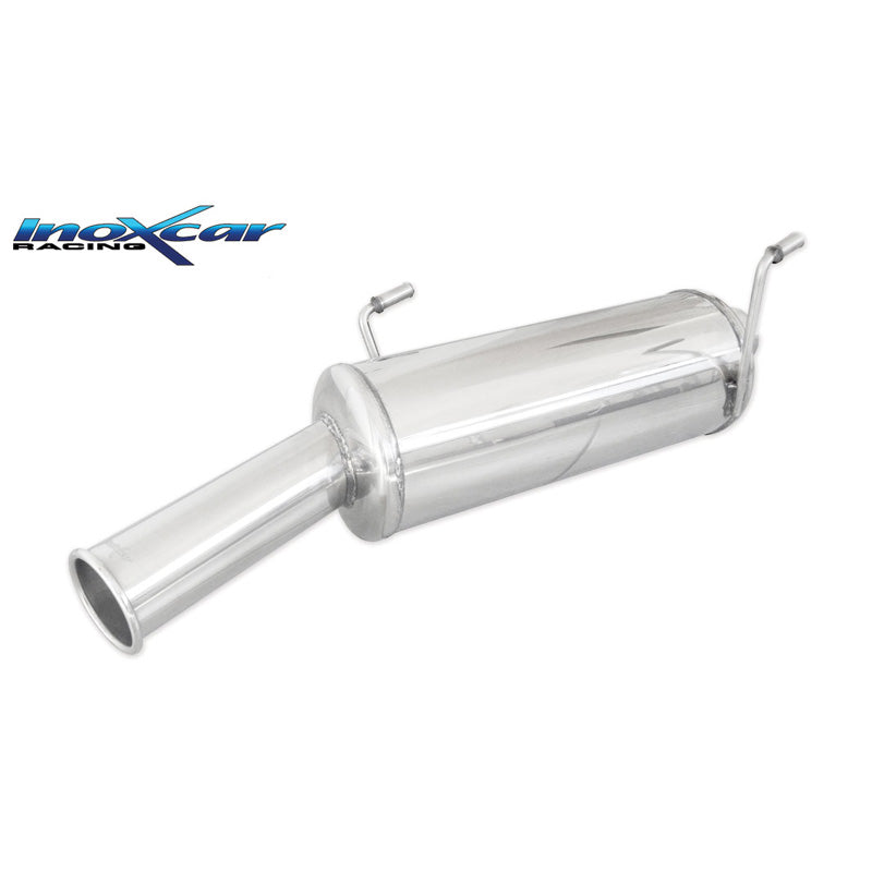 InoXcar, sportuitlaat, geschikt voor Peugeot 206 16v GTI 136hp 1994-2004 1x76mm Retro Style