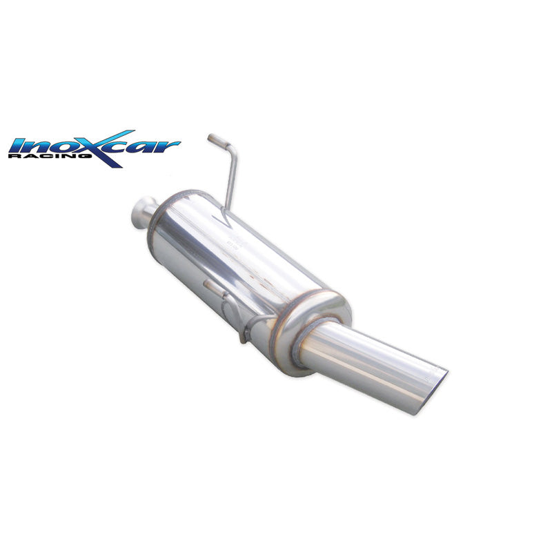 InoXcar, silencieux sport, compatible avec Peugeot 206CC 2.0 16v 136hp 2001-2004 1x90mm Rally
