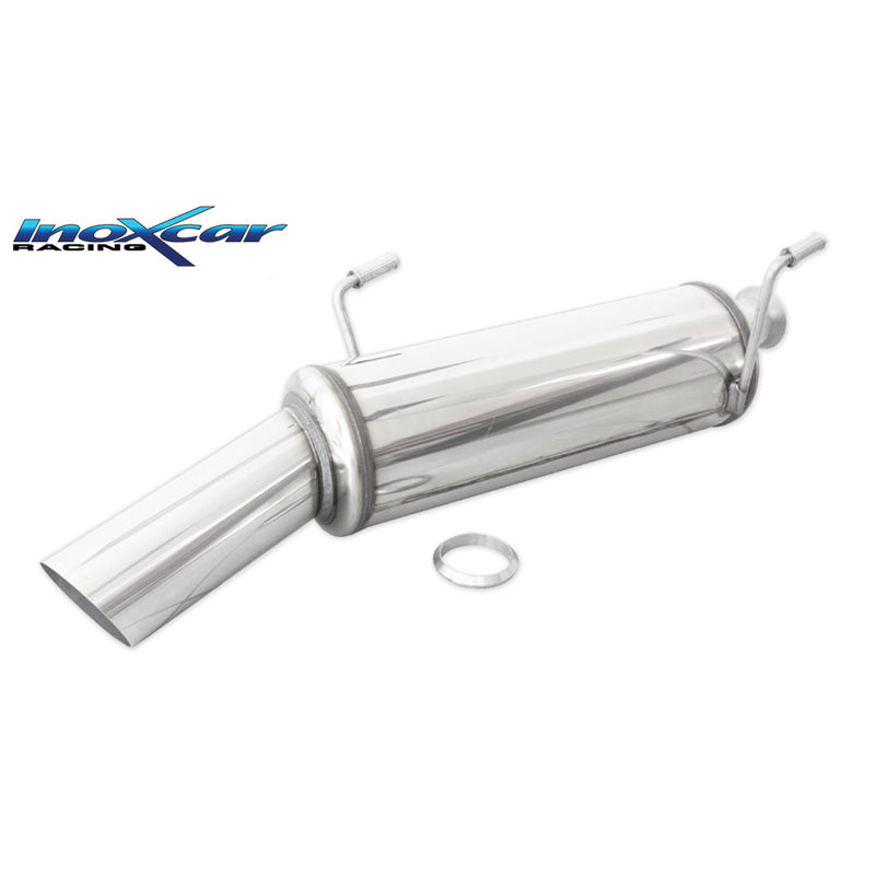 InoXcar, échappement sport, compatible avec Peugeot 206CC 1.6 HDI 110hp 2005- 1x90mm Rally