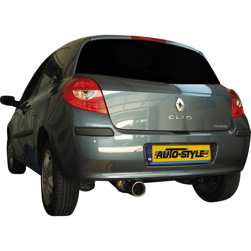 InoXcar, scarico sportivo, adatto a Renault Clio III 1.4 16v (98HP) 2005- 102mm