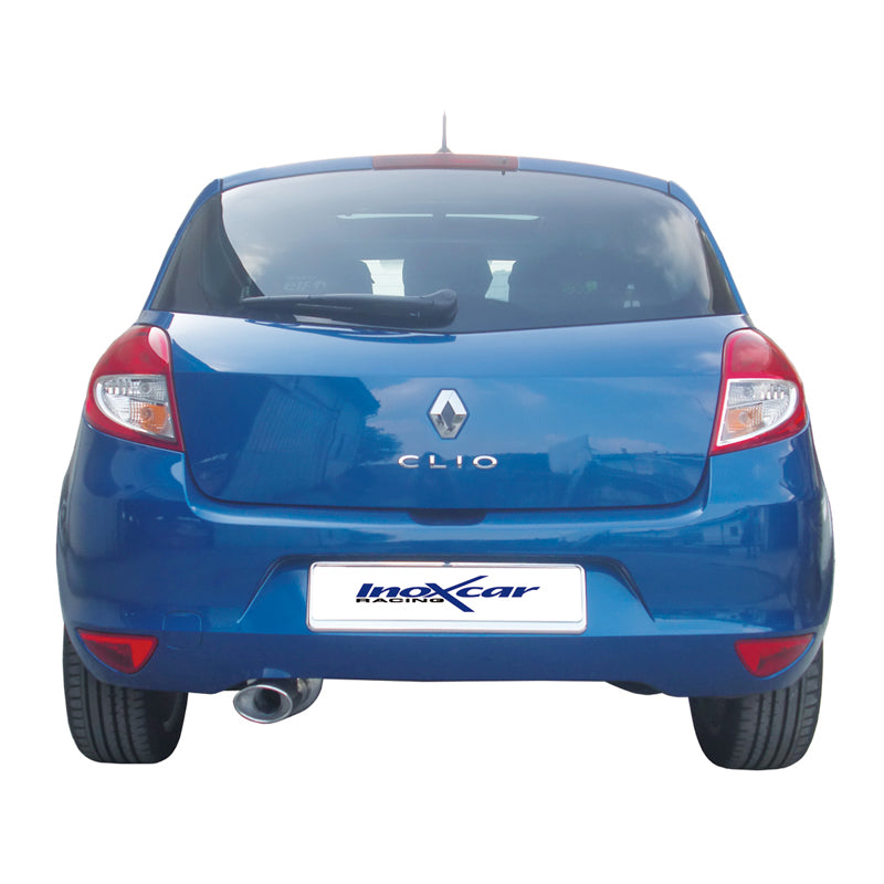 InoXcar, échappement sport, convient à Renault Clio III 1.2 16v (75HP) 2005- 120x80mm